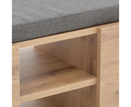 Έπιπλο εισόδου σκαμπό-παπουτσοθήκη Zulla pakoworld 10 ζεύγων sonoma 110x37x46εκ - ΝΤΟΥΛΑΠΙΑ - ΠΑΠΟΥΤΣΟΘΗΚΕΣ στο Milonadakis.gr