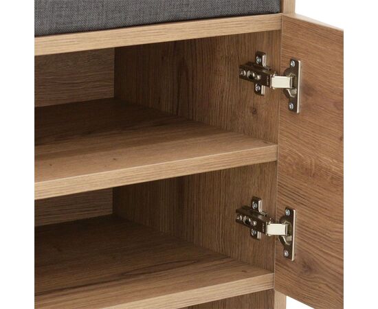 Έπιπλο εισόδου σκαμπό-παπουτσοθήκη Zulla pakoworld 10 ζεύγων sonoma 110x37x46εκ - ΝΤΟΥΛΑΠΙΑ - ΠΑΠΟΥΤΣΟΘΗΚΕΣ στο Milonadakis.gr