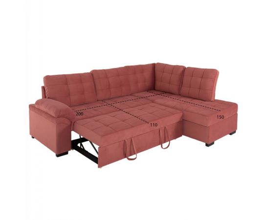 ΚΑΝΑΠΕΣ ΚΡΕΒΑΤΙ JADE HM3144.03R ΔΕΞΙΑ ΓΩΝΙΑ ΣΑΠΙΟ ΜΗΛΟ ΒΕΛΟΥΔΟ 250x80-180x73-88Υεκ. - ΚΑΝΑΠΕΔΕΣ-ΣΑΛΟΝΙΑ στο Milonadakis.gr