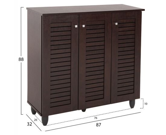 ΠΑΠΟΥΤΣΟΘΗΚΗ-ΝΤΟΥΛΑΠΑ PROLLY HM9609.01 ΜΕΛΑΜΙΝΗ WENGE-3ΠΟΡΤΕΣ-4ΡΑΦΙΑ 87x32x88Υεκ. - ΝΤΟΥΛΑΠΙΑ - ΠΑΠΟΥΤΣΟΘΗΚΕΣ στο Milonadakis.gr