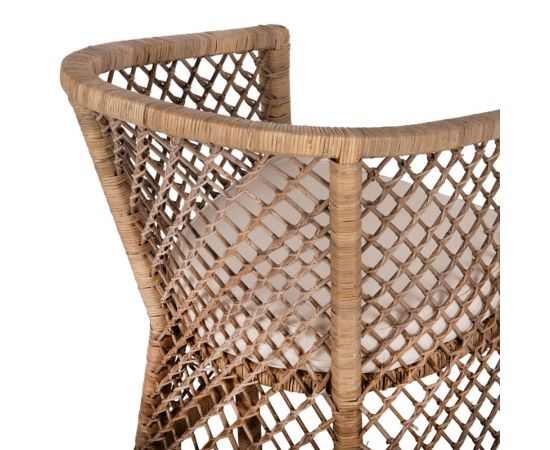ΠΟΛΥΘΡΟΝΑ MPIKO HM5990 RATTAN ΦΥΣΙΚΟ-ΜΑΞΙΛΑΡΙ ΕΚΡΟΥ 64x68x87Υ εκ. - ΚΑΡΕΚΛΕΣ - ΠΟΛΥΘΡΟΝΕΣ στο Milonadakis.gr