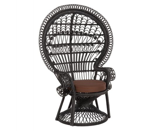 ΠΟΛΥΘΡΟΝΑ ROYAL PEACOCK HM9342.03 RATTAN ΜΑΥΡΟ-ΜΑΞΙΛΑΡΙ ΚΑΦΕ 114x72x150Yεκ. - ΚΑΡΕΚΛΕΣ - ΠΟΛΥΘΡΟΝΕΣ στο Milonadakis.gr