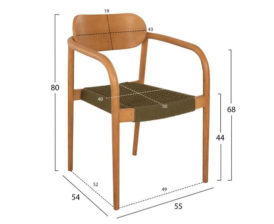 ΠΟΛΥΘΡΟΝΑ OSLO HM9636.05 ΞΥΛΟ TEAK ΦΥΣΙΚΟ & ΠΡΑΣΙΝΟ ΣΧΟΙΝΙ 55x54x80Yεκ. - ΚΑΡΕΚΛΕΣ - ΠΟΛΥΘΡΟΝΕΣ ΕΣ. στο Milonadakis.gr
