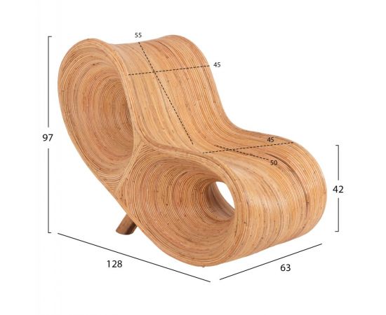 ΠΟΛΥΘΡΟΝΑ CURVY LOUNGE HM9645.01 ΑΠΟ RATTAN ΣΕ ΦΥΣΙΚΗ ΑΠΟΧΡΩΣΗ 63x128x97Y εκ. - ΚΑΡΕΚΛΕΣ - ΠΟΛΥΘΡΟΝΕΣ στο Milonadakis.gr