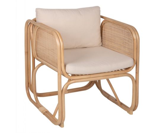 ΠΟΛΥΘΡΟΝΑ WENDY HM9816 RATTAN ΣΕ ΦΥΣΙΚΟ ΧΡΩΜΑ-ΛΕΥΚΑ ΜΑΞΙΛΑΡΙΑ 73x72x84Yεκ. - ΚΑΡΕΚΛΕΣ - ΠΟΛΥΘΡΟΝΕΣ στο Milonadakis.gr