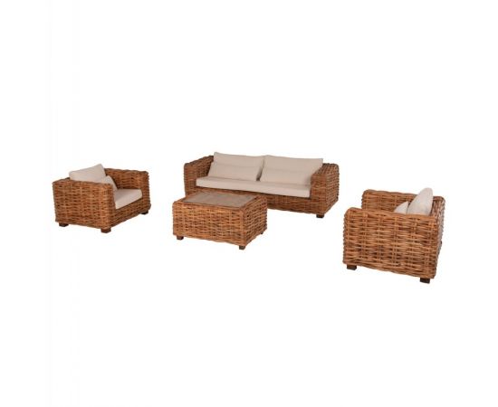 ΣΕΤ ΣΑΛΟΝΙ ΕΞ.ΧΩΡΟΥ TROPEL HM9656 4ΤΜΧ ΦΥΣΙΚΟ RATTAN-ΞΥΛΟ ΜΑΟΝΙ-ΛΕΥΚΑ ΜΑΞΙΛΑΡΙΑ - ΣΕΤ ΣΑΛΟΝΙΑ στο Milonadakis.gr
