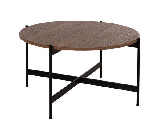 ΤΡΑΠΕΖΙ ΣΑΛΟΝΙΟΥ HM9588.04 MDF ΚΑΡΥΔΙ-ΜΑΥΡΗ ΜΕΤΑΛΛΙΚΗ ΒΑΣΗ Φ80x45Υεκ. - ΤΡΑΠΕΖΑΚΙΑ ΣΑΛΟΝΙΟΥ στο Milonadakis.gr