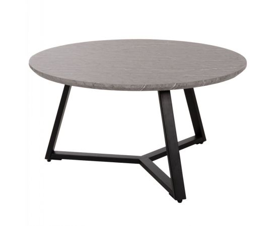 ΤΡΑΠΕΖΙ ΣΑΛΟΝΙΟΥ ΣΤΡΟΓΓΥΛΟ HM9586.02 MDF ΓΚΡΙ ΜΑΡΜΑΡΟ-ΜΑΥΡΗ ΣΑΓΡΕ ΒΑΣΗ Φ80x42Υεκ. - ΤΡΑΠΕΖΑΚΙΑ ΣΑΛΟΝΙΟΥ στο Milonadakis.gr