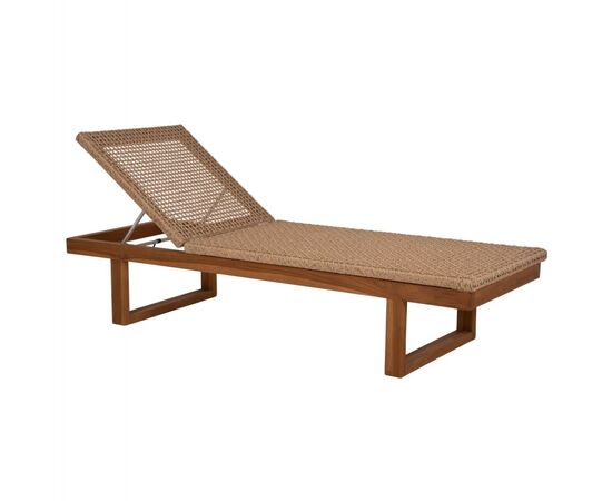 ΞΑΠΛΩΣΤΡΑ PATRON HM5993 TEAK ΞΥΛΟ ΚΑΙ ΣΧΟΙΝΙ VIRO ΣΕ ΠΛΕΞΗ WICKER 191x65x86Yεκ. - ΞΑΠΛΩΣΤΡΕΣ στο Milonadakis.gr