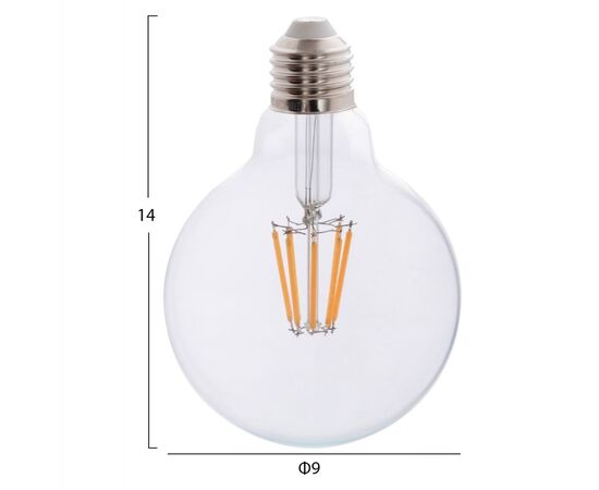 ΛΑΜΠΤΗΡΑΣ GLOBO LED FILAMENT 8W E27 3000K ΔΙΑΦΑΝΟΣ DIMMABLE HM4050.01 - ΦΩΤΙΣΜΟΣ ΟΙΚΟΝΟΜΙΑΣ στο Milonadakis.gr