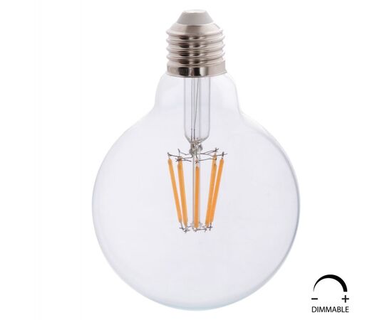 ΛΑΜΠΤΗΡΑΣ GLOBO LED FILAMENT 8W E27 3000K ΔΙΑΦΑΝΟΣ DIMMABLE HM4050.01 - ΦΩΤΙΣΜΟΣ ΟΙΚΟΝΟΜΙΑΣ στο Milonadakis.gr