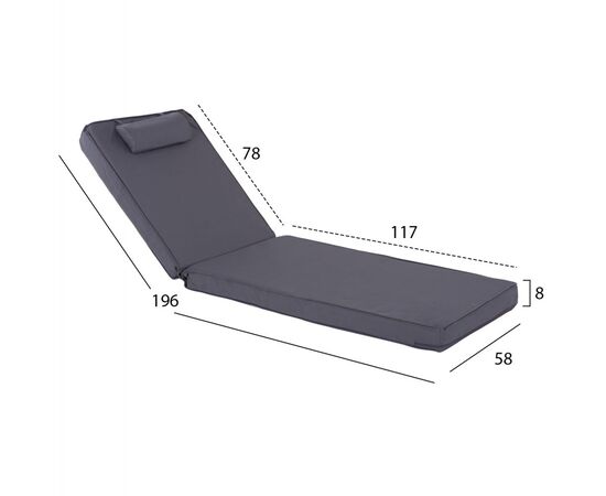 ΜΑΞΙΛΑΡΙ ΞΑΠΛΩΣΤΡΑΣ TEXTILENE 600gr SIFNOS ΓΚΡΙ HM11236.30T 196(117+1+78)x58x9εκ. - ΜΑΞΙΛΑΡΙΑ στο Milonadakis.gr
