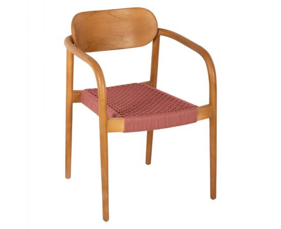 ΠΟΛΥΘΡΟΝΑ OSLO HM9636.06 ΞΥΛΟ TEAK ΦΥΣΙΚΟ & ΡΟΖ ΣΧΟΙΝΙ 55x54x80Yεκ. - ΚΑΡΕΚΛΕΣ - ΠΟΛΥΘΡΟΝΕΣ ΕΣ. στο Milonadakis.gr