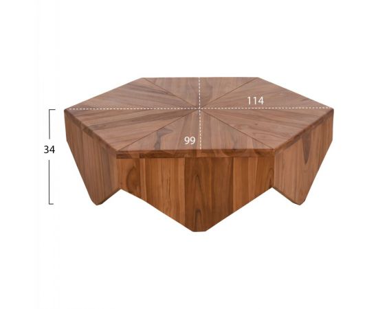ΤΡΑΠΕΖΙ ΣΑΛΟΝΙΟΥ HEXAGON HM9790 ΞΥΛΟ ΤΕΑΚ ΣΕ ΦΥΣΙΚΟ 114x99x34Yεκ. - ΤΡΑΠΕΖΑΚΙΑ ΣΑΛΟΝΙΟΥ στο Milonadakis.gr